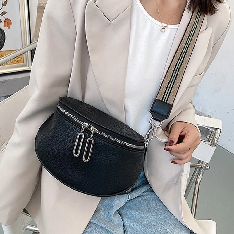 Bolsa feminina classic transversal em couro